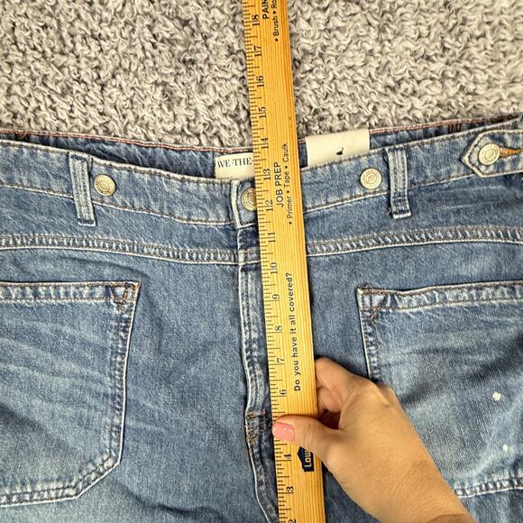 Free People We The Free Palmer Cuffed Jeans Women's Size 32 Paint Splatter Boho - Picture 12 of 16